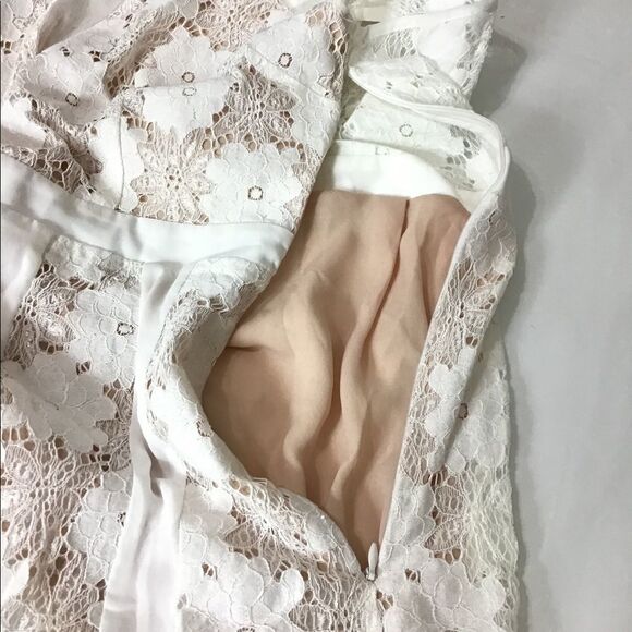 Chelsea28 White Embroidered Lace Midi Dress New Without Tag Size Medium - Picture 8 of 13